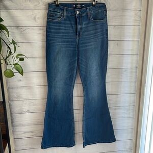 Hollister Blue Flare Wide Leg Jeans